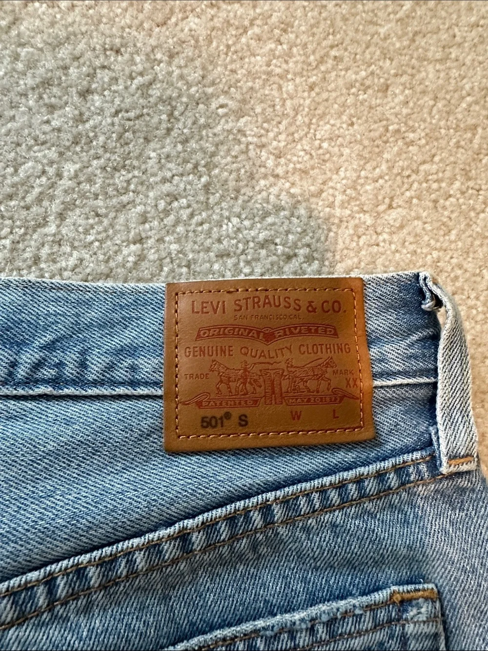 Levi's Blue Slim Straight Distressed Jeans